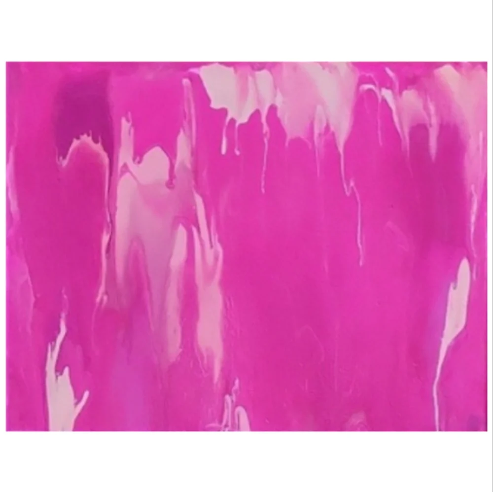 Hand Crafted Pink Abstract Design 11x14 Inches Canvas Painting - Picture 3 of 4